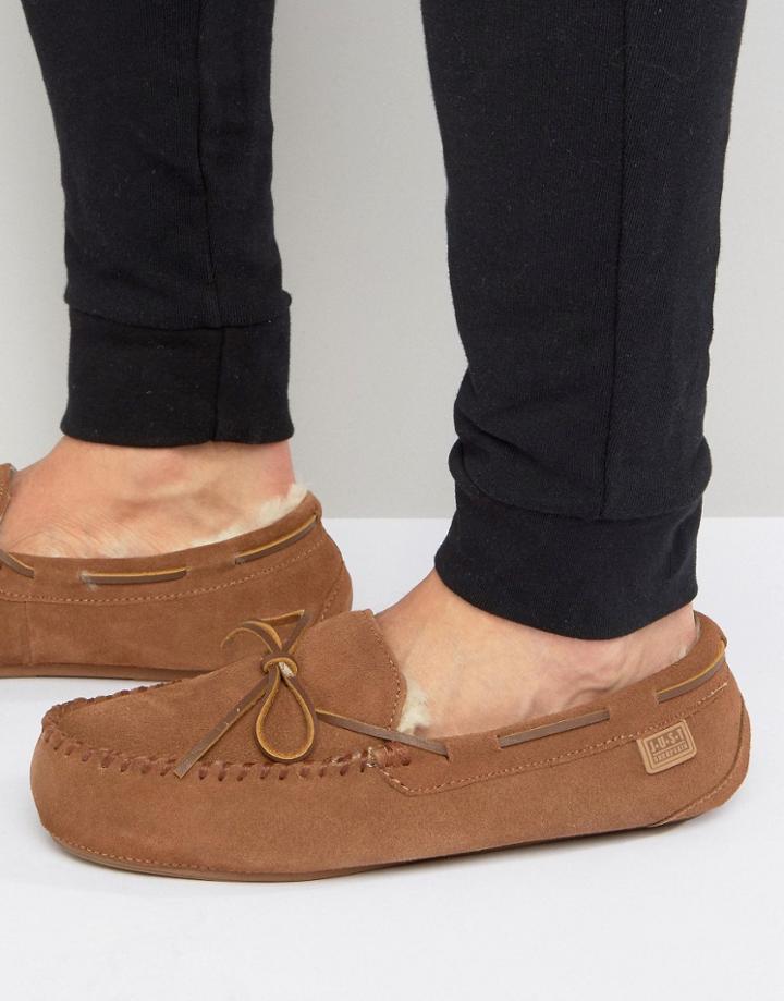Just Sheepkin Torrington Slippers - Brown