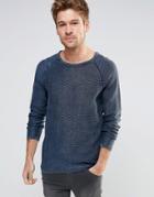 Selected Vince Acid Crew Neck Sweater In Navy - Navy