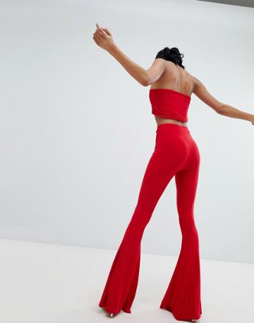 Fashionkilla Flared Pants - Red