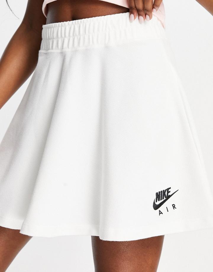 Nike Air Pique Skirt In White