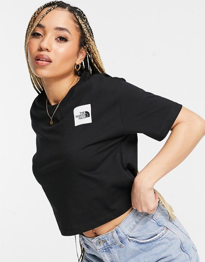 The North Face Fine Cropped T-shirt In Black
