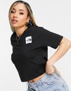 The North Face Fine Cropped T-shirt In Black