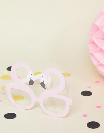 Ginger Ray Party Vibes 8 Pack Flamingo Glasses - Multi