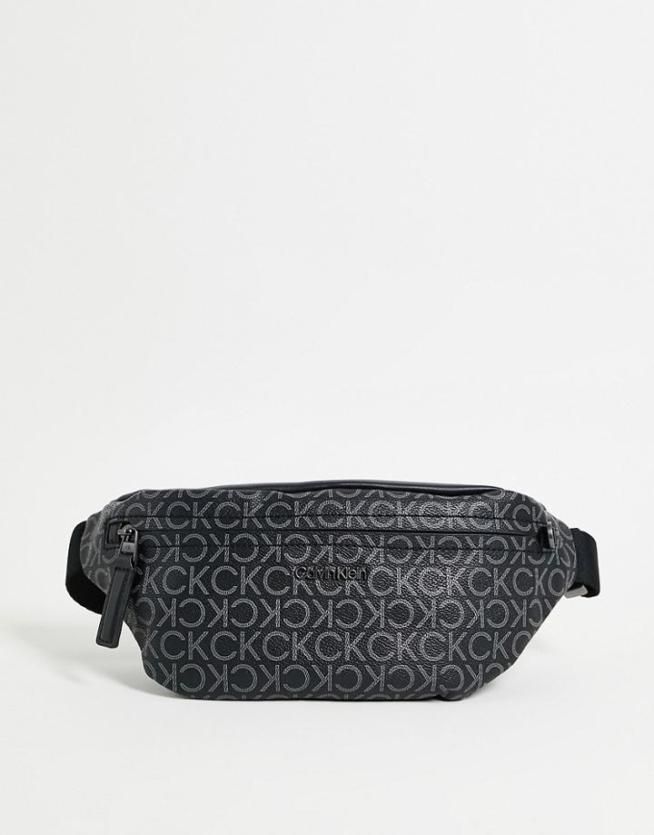 Calvin Klein Warmth Monogram Cross-body Bag-black