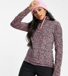 Protest Mutah 1/4 Zip Fleece In Cheetah Pink Exclusive At Asos