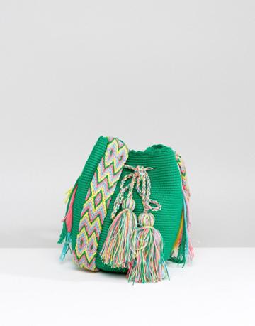 Jardin Del Cielo Green Print Small Mochilla Bag - Multi