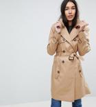 Asos Tall Longline Classic Trench - Stone