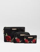 Dune Studs And Roses Multi Makeup Bag Gifting Set - Black