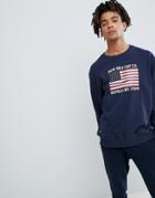 New Era Sweatshirt With U.s.a Logo In Navy - Navy