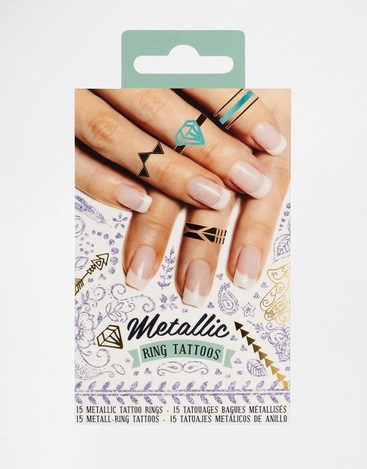 Metallic Nail Tattoos - Metallic