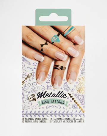 Metallic Nail Tattoos - Metallic