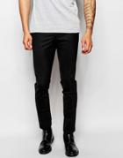 Noak Pants In Skinny Fit With Contrast Turn Up - Black