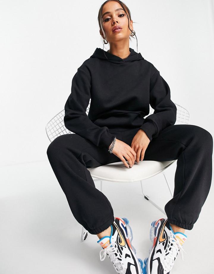 Asos Design Tracksuit Ultimate Oversized Hoodie / Sweatpants In Black