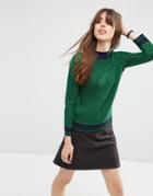 Asos Sweater In Lace Stitch - Multi