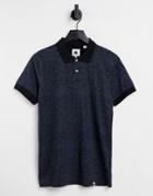 Pretty Green Tonal Wonderwall Paisley Polo In Black