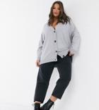Only Curve Cardigan In Gray-brown