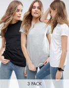Asos The Ultimate Crew Neck T-shirt 3 Pack - Multi