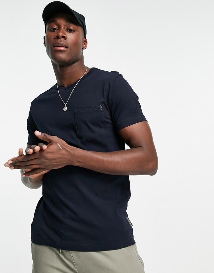 French Connection Pocket T-shirt In Navy