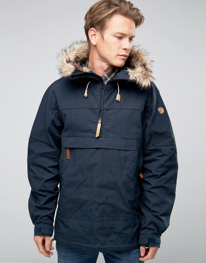 Fjallraven Singi Anorak In Navy - Navy