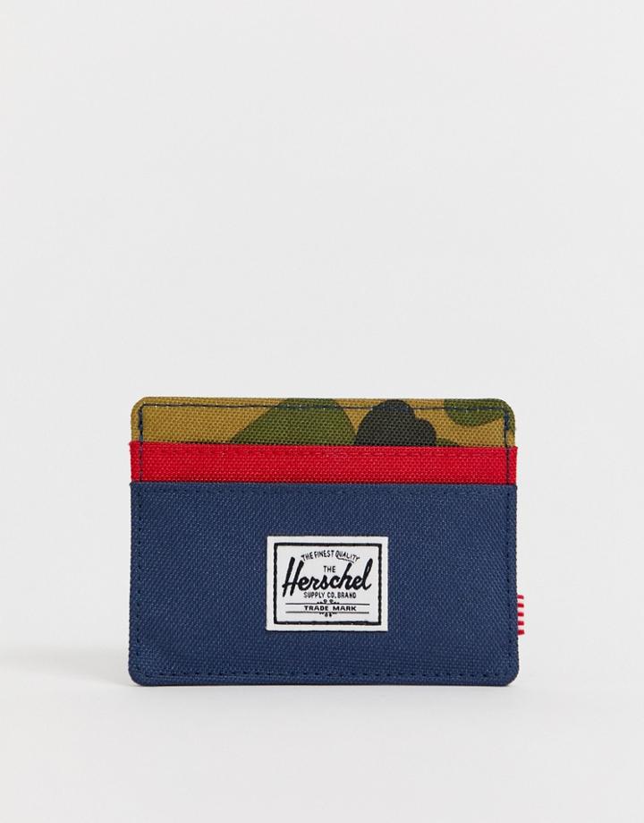 Herschel Supply Co Charlie Rfid Card Holder In Color Block - Multi