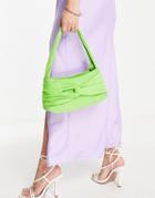 Glamorous Shoulder Bag In Bright Green Toweling