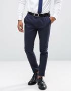 Only & Sons Super Skinny Pants In Cotton Sateen - Navy