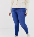 New Look Curve Skinny Jeans In Bright Blue
