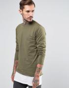Troy Raw Edge Sweatshirt - Green