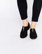 New Look Wide Fit Suedette Brogue - Black