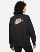Nike Metallic Pack Futura Oversized Quarter-zip Fleece Sweatshirt In Black