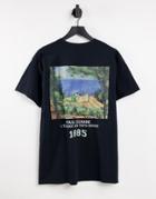 Vintage Supply Cezanne Varsity Backprint T-shirt In Black
