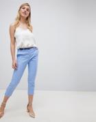 Oasis Slim Leg Cropped Pants In Blue - Multi