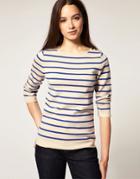 Boutique By Jaeger Lambswool Bretton Sweater - Cream