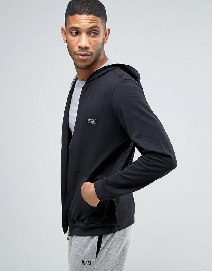 Boss By Hugo Boss Hooded Zip Thru Sweat - Black