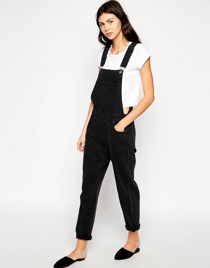 Dr Denim Overalls - Black