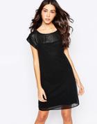 Jdy Sequin Shift Dress - Black