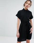 Monki Tunic Shirt Dress - Black