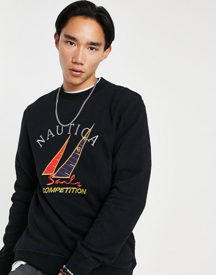 Nautica Competition Skipper Sweatshirt In Black