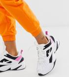 Nike White Black And Pink M2k Tekno Sneakers