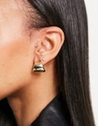 Designb London Statement Chunky Earrings In Gold