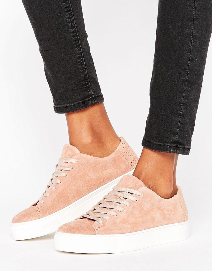 Selected Femme Donna New Suede Sneaker - Pink