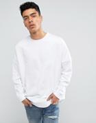 Asos Extreme Oversized Sweatshirt In White - White