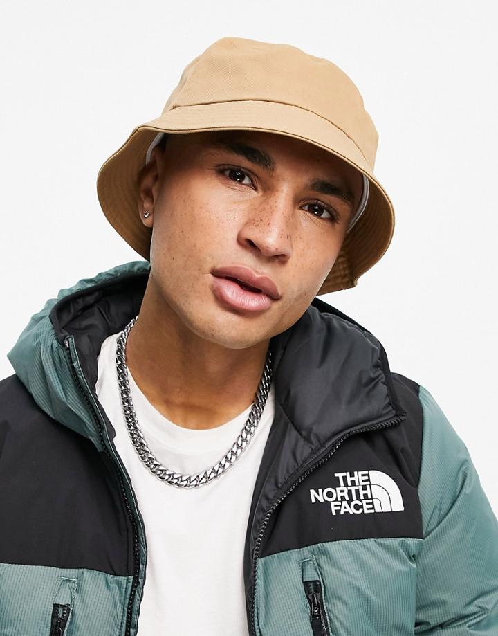 Asos Design Bucket Hat In Camel-brown