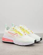 Nike Air Max 270 React Sneakers In Pale Ivory/barely Green-grey