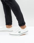 Fred Perry Underspin Pique Canvas Sneakers - White