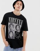 Asos Design Nirvana Relaxed Fit T-shirt-black
