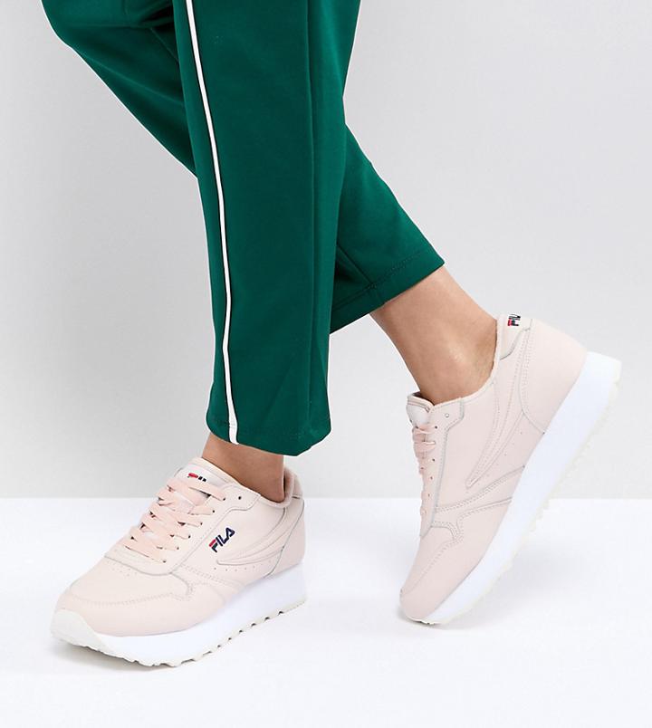 Fila Platform Orbit Sneakers In Pink - Pink