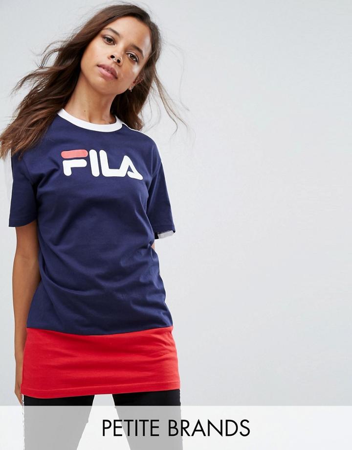Fila Petite Color Block Logo Longline T-shirt - Multi