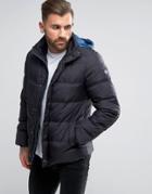 Puffa Padded Down Fill Coat With Hood - Black