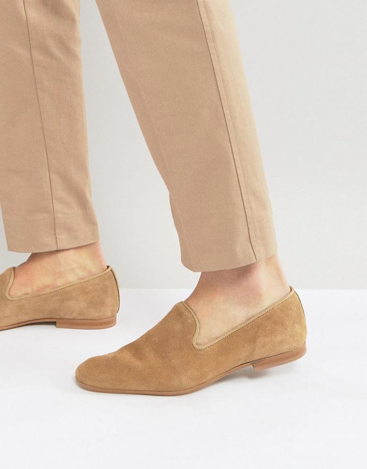 Zign Suede Dress Loafers - Beige